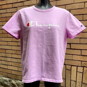 Vintage Champion Violet Logo Spell Out T-Shirt Size XL